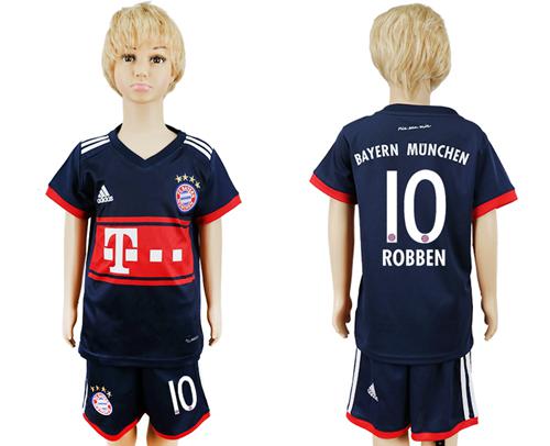Bayern Munchen #10 Robben Away Kid Soccer Club Jersey - Click Image to Close